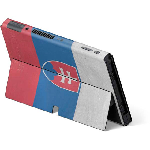 Slovakia Flag Distressed Nintendo Switch OLED (2021) Skin